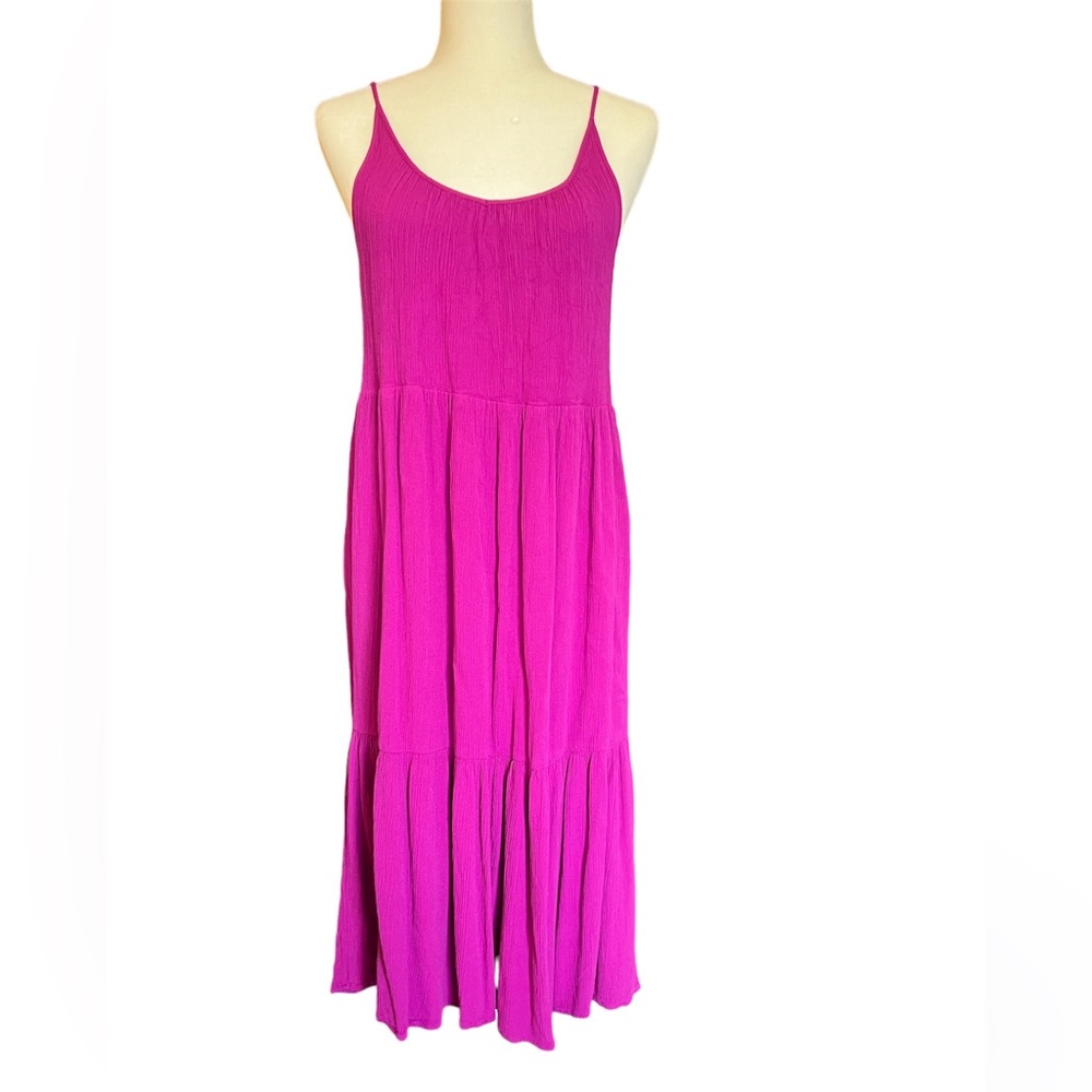 Loft magenta maxi dress-small petite